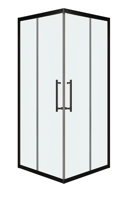 Изображение товара Душевой уголок Veconi Premium Trento PTC20-B-10080-01-C4, 100 x 80 см, стекло прозрачное, профиль черный матовый