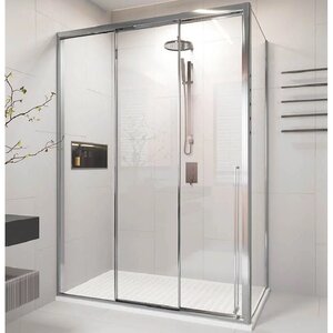 Изображение товара Душевой уголок Veconi Premium Prato PR3/L-SP-13090-01-CH-C4/PR3/R-SP-13090-01-CH-C4, 130 x 90 см, левый/правый, стекло прозрачное, профиль хром