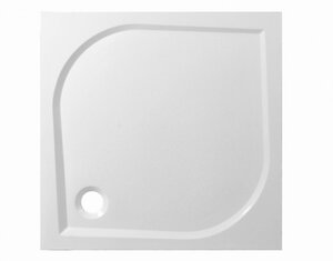 Изображение товара Душевой поддон Эстет ГАММА 100x100 из искусственного мрамора низкий квадратный белый Россия