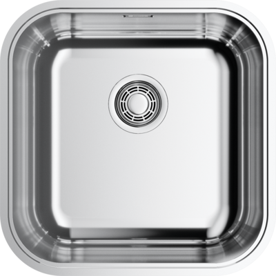 Изображение товара Мойка Omoikiri Omi 44-U/IF-IN Quadro из нержавеющей стали, квадратная, 44,5×44,5×18 см