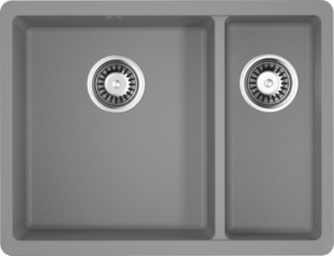 Изображение товара Мойка кухонная Omoikiri Kata артгранит 2 чаши, серый, 55x42 см, гарантия 8 лет