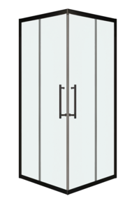 Изображение товара Душевой уголок Veconi Premium Trento PTC20-B-100100-01-C4, 100 x 100 см, стекло прозрачное, профиль черный матовый