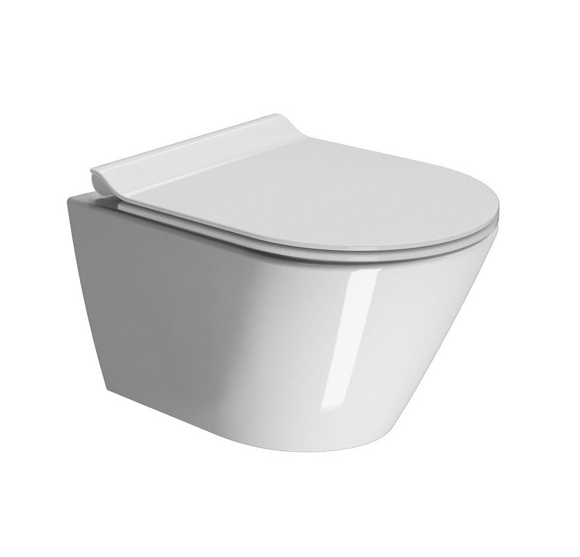 Изображение товара Подвесной унитаз GSI Kube X 9412FR511, безободковый, geniusflush смыв торнадо, белый