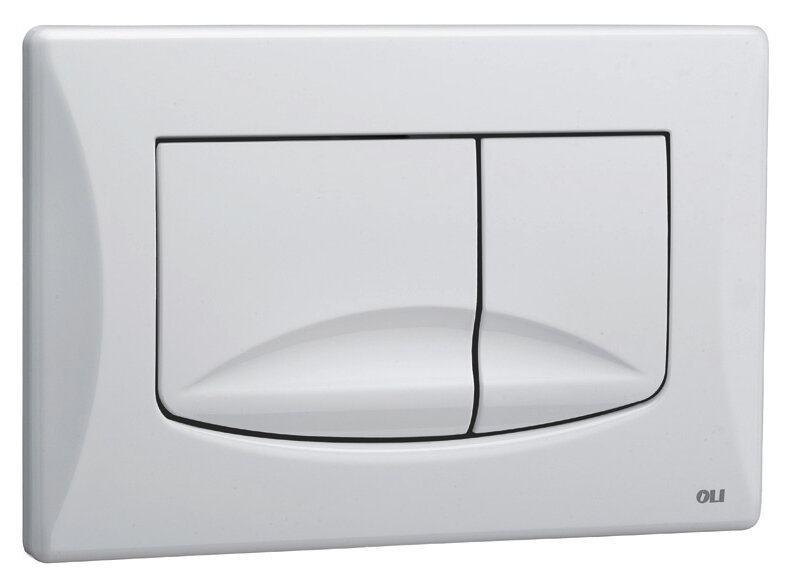 Изображение товара Клавиша для унитаза OLI River Dual 638501 белая двухрежимная