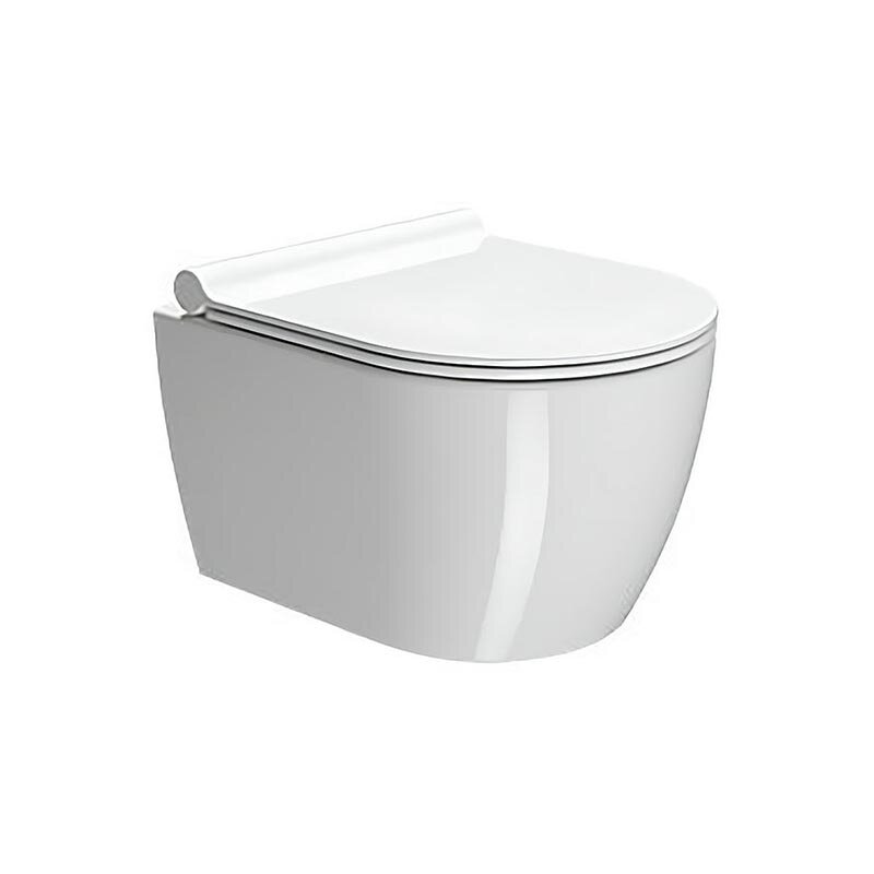 Изображение товара Подвесной унитаз GSI Pura 8802FR211, безободковый, смыв торнадо Swirlflush, белый 