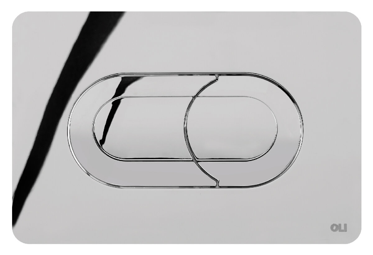 Изображение товара Клавиша OLI Salina пневматическая 640084 хром для унитаза двойной слива