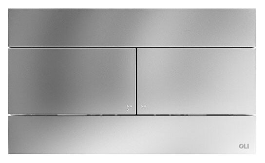 Изображение товара Клавиша для унитаза OLI Slim 659044 хром двухрежимный слив пластик