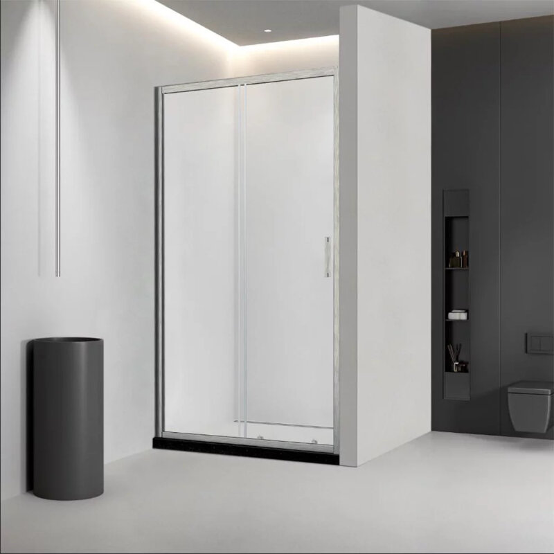 Изображение товара Душевая дверь Veconi Vianno VN46BC-120-01-C5, 120 см, стекло прозрачное, никель брашинг