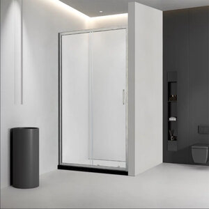 Изображение товара Душевая дверь Veconi Vianno VN46BC-140-01-C5, 140 см, стекло прозрачное, профиль никель брашинг