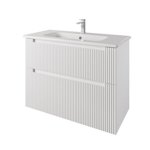 Изображение товара Тумба под раковину Dreja Euphoria 99.2017, 100 см, подвесная/напольная, цвет белый матовый