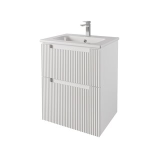 Изображение товара Тумба под раковину Dreja Euphoria 99.2015, 60 см, подвесная/напольная, цвет белый матовый