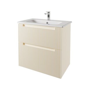 Изображение товара Тумба под раковину Dreja Euphoria 99.2019, 80 см, подвесная/напольная, цвет бежевый матовый