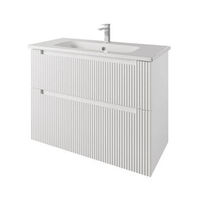 Изображение товара Тумба под раковину Dreja Euphoria 80 см белый матовый с ящиками