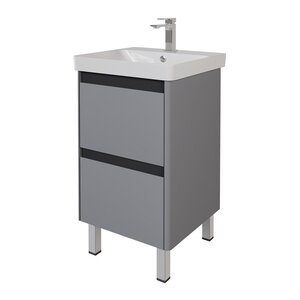 Изображение товара Тумба под раковину Dreja Luxury Plus 99.2032, 80 см, подвесная/напольная, цвет серый базальт