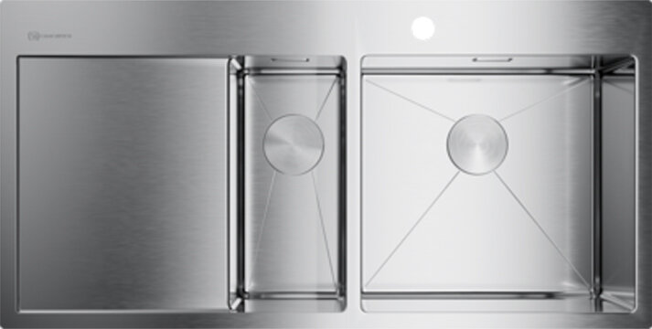 Изображение товара Кухонная мойка Omoikiri Akisame 100-2-IN-R из нержавеющей стали с PVD покрытием