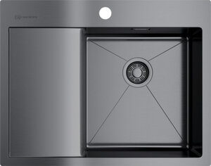 Изображение товара Мойка кухонная Omoikiri Akisame 65-GM-R 4973098 воронёная сталь, gunmetal