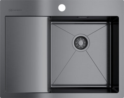 Изображение товара Мойка кухонная Omoikiri Akisame 65-GM-R 4973098 воронёная сталь, gunmetal