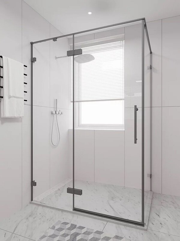 Изображение товара Душевой уголок Veconi Premium Alassio SP GR, AL-SP-130100-00-GR-C4, 130 x 100 см, стекло прозрачное осветленное, профиль брашированный графит