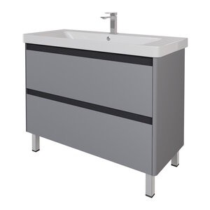 Изображение товара Тумба под раковину Dreja Luxury Plus 99.2034, 105 см, подвесная/напольная, цвет серый базальт