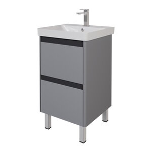 Изображение товара Тумба под раковину Dreja Luxury Plus 99.2028, 50 см, подвесная/напольная, цвет серый базальт