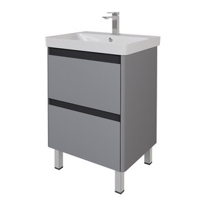 Изображение товара Тумба под раковину Dreja Luxury Plus 99.2030, 60 см, подвесная/напольная, цвет серый базальт
