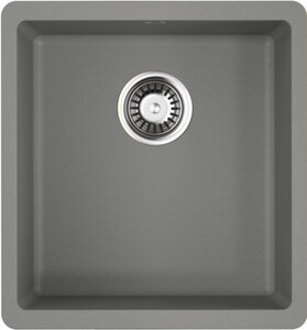 Изображение товара Кухонная мойка из искусственного камня Omoikiri Kata 40-U-GR серый врезная угловая