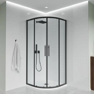 Изображение товара Душевой уголок Veconi Evo 200 B, E2-B-12090-01-C9, 120 x 90 см, стекло прозрачное, профиль черный матовый