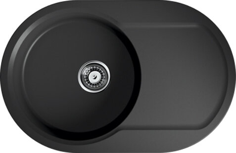 Изображение товара Мойка кухонная Omoikiri Manmaru 78-BL черная из искусственного камня