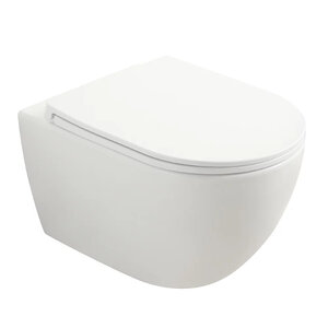 Изображение товара Унитаз подвесной Veconi Ento VEN-52T, безободковый, смыв торнадо, с сиденьем микролифт, цвет белый