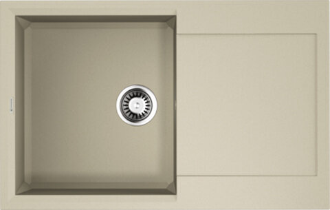 Изображение товара Мойка кухонная Omoikiri Sakaime 78-SA бежевая из гранитного материала Tetogranit, угловая установка