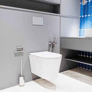 Изображение товара Унитаз подвесной Veconi Ruga VRU-52T, безободковый, смыв торнадо, с сиденьем микролифт, цвет белый