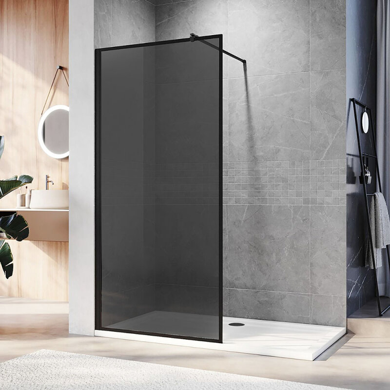 Изображение товара Душевая стенка Veconi Korato KR81BT-120-05-C8 120 см с тонированным стеклом и антикапля покрытием