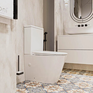 Изображение товара Напольный унитаз Veconi Telle VTE-64T, безободковый, сиденье микролифт, смыв торнадо, белый