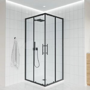 Изображение товара Душевой уголок Veconi Evo 300 B, E3-B-11080-01-C9, 110 x 80 см, стекло прозрачное, профиль черный матовый