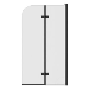 Изображение товара Шторка на ванну Corpa Nera Allegri CN00277, 80 x 140 см, стекло прозрачное, профиль черный матовый