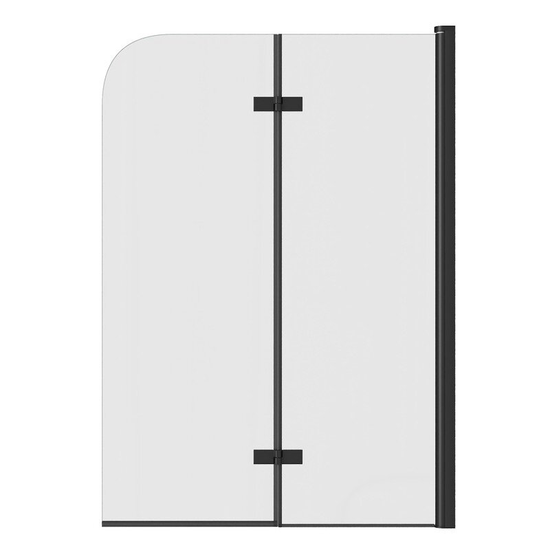 Изображение товара Шторка на ванну Corpa Nera Allegri CN00280 100x140 см черный матовый профиль