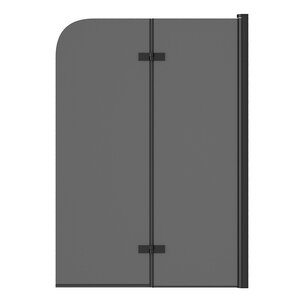 Изображение товара Шторка на ванну Corpa Nera Allegri CN00281, 100 x 140 см, стекло тонированное, профиль черный матовый