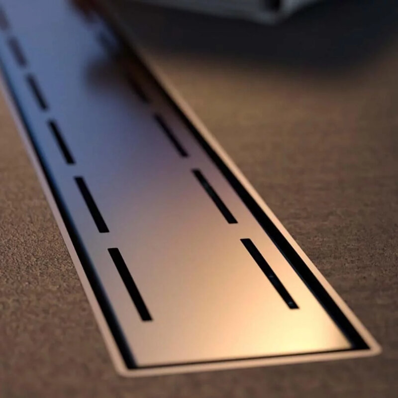 Изображение товара Дренажный канал Veconi Line V850L 85 см хром перфорированный для ванной