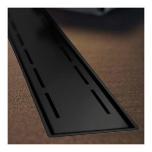 Изображение товара Дренажный канал Veconi Line V550LB, 55 см, решетка перфорированная, цвет черный матовый