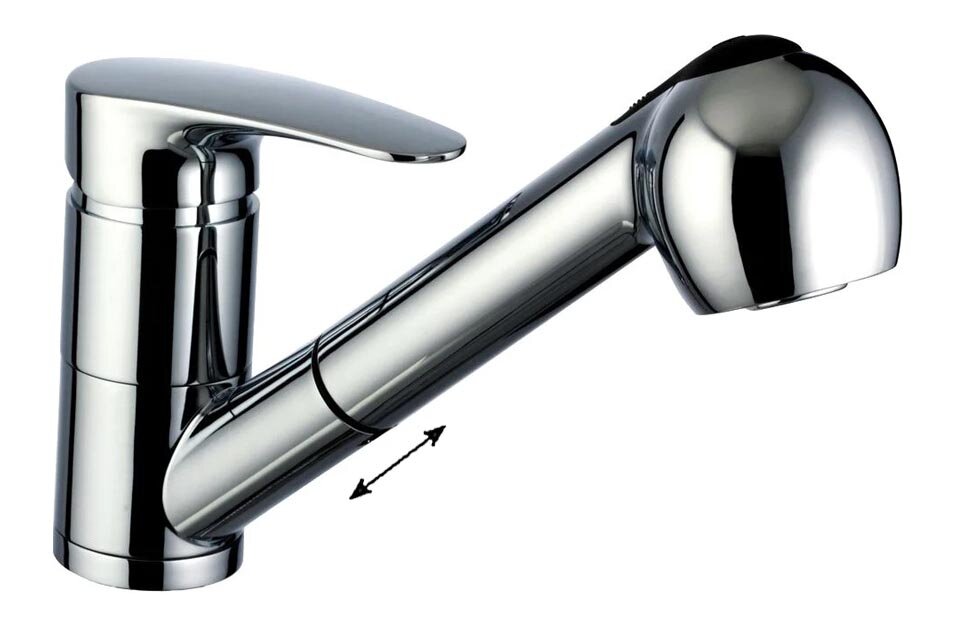Изображение товара Смеситель кухонный Clever Bahama Xtreme 98180 с вытягиваемым изливом хром