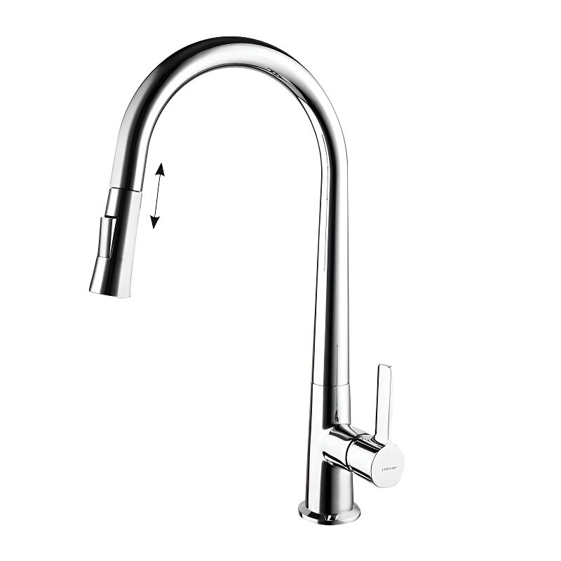 Изображение товара Смеситель для кухонной мойки Clever Grifos Chef 99442 хром вытягиваемый