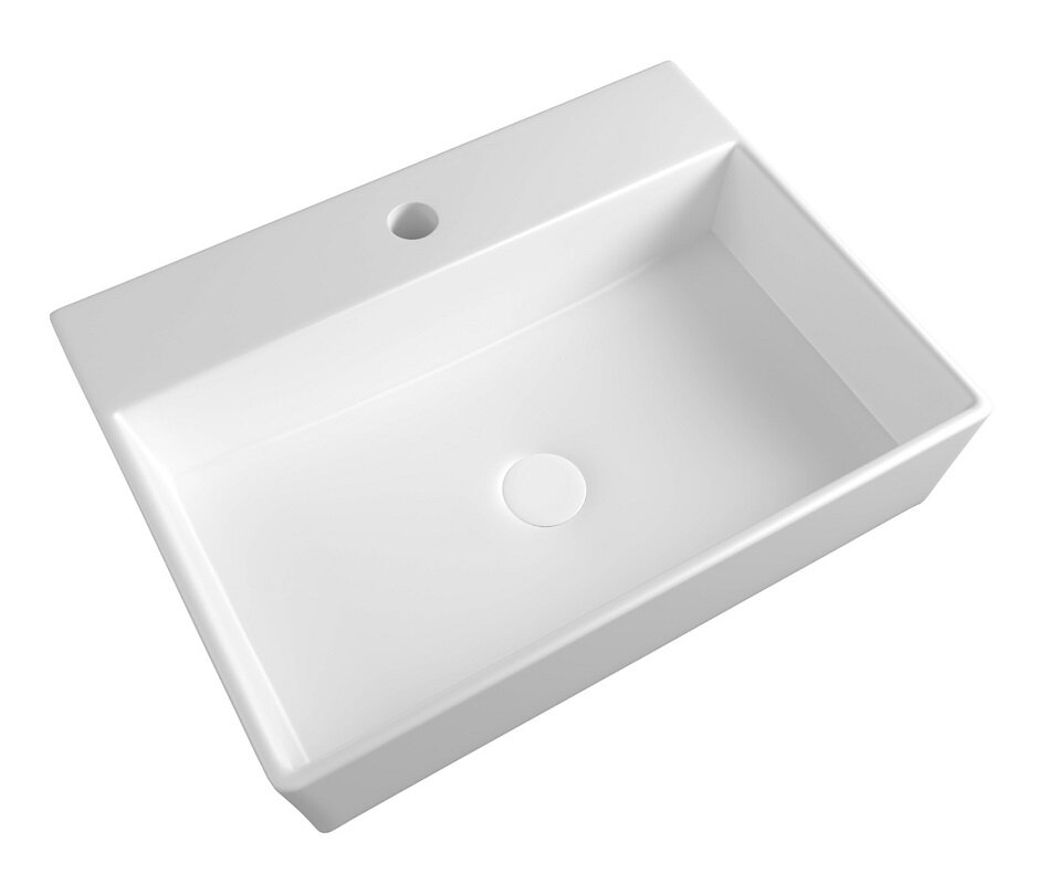 Изображение товара Раковина Corpa Nera Salieri CN50005 56 см накладная фарфор белый