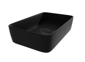 Изображение товара Раковина Corpa Nera Grossi CN50293, 50 см, накладная, фарфор, чёрный матовый