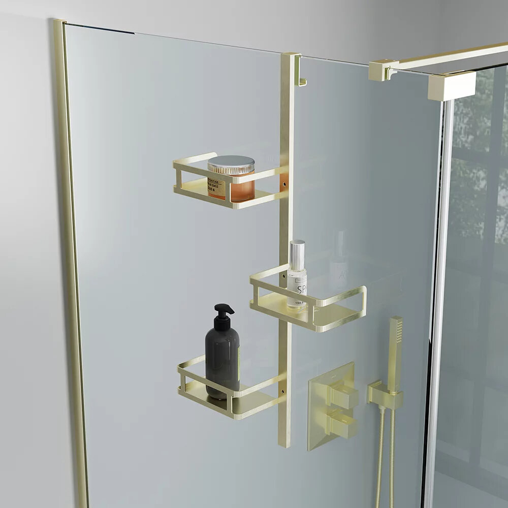 Изображение товара Полка для душевого ограждения Veconi Moderno, MD-G-C9, золото