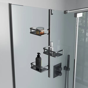 Изображение товара Полка для душевого ограждения Veconi Moderno, MD-GR-C9, графит