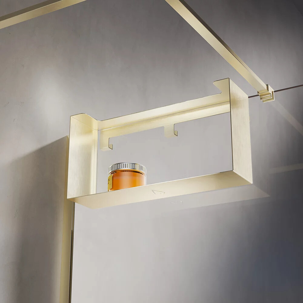 Изображение товара Полка для душевого ограждения Veconi Loft, LF-G-C9, 40 см, золото