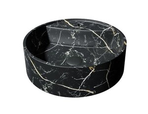 Изображение товара Раковина Corpa Nera Bosso CN50194, 40 см, накладная, фарфор, чёрный мрамор