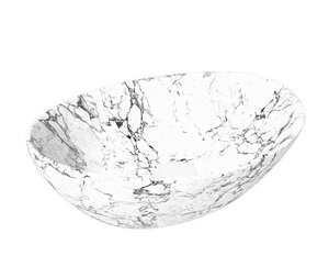 Изображение товара Раковина Corpa Nera Rossini CN50495 накладная 40 см фарфор белый мрамор