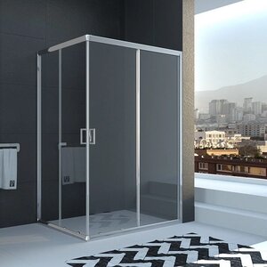 Изображение товара Душевой уголок Veconi Rovigo RV10-9080-01-C5, 90 x 80 см, стекло прозрачное, профиль хром
