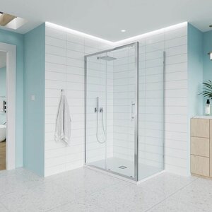 Изображение товара Душевой уголок Veconi Evo 100SP CH, E1-SP-CH-17070-01-C9, 170 x 70 см, стекло прозрачное, профиль хром